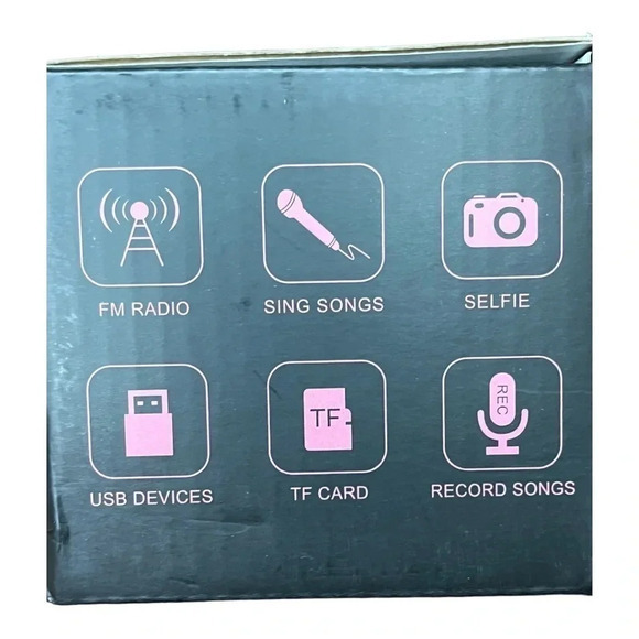 WIRELESS MICROPHONE HANDHELD KTV HIFI SPEAKER TEAL DISCO BALL NEW IN BOX - Picture 3 of 4